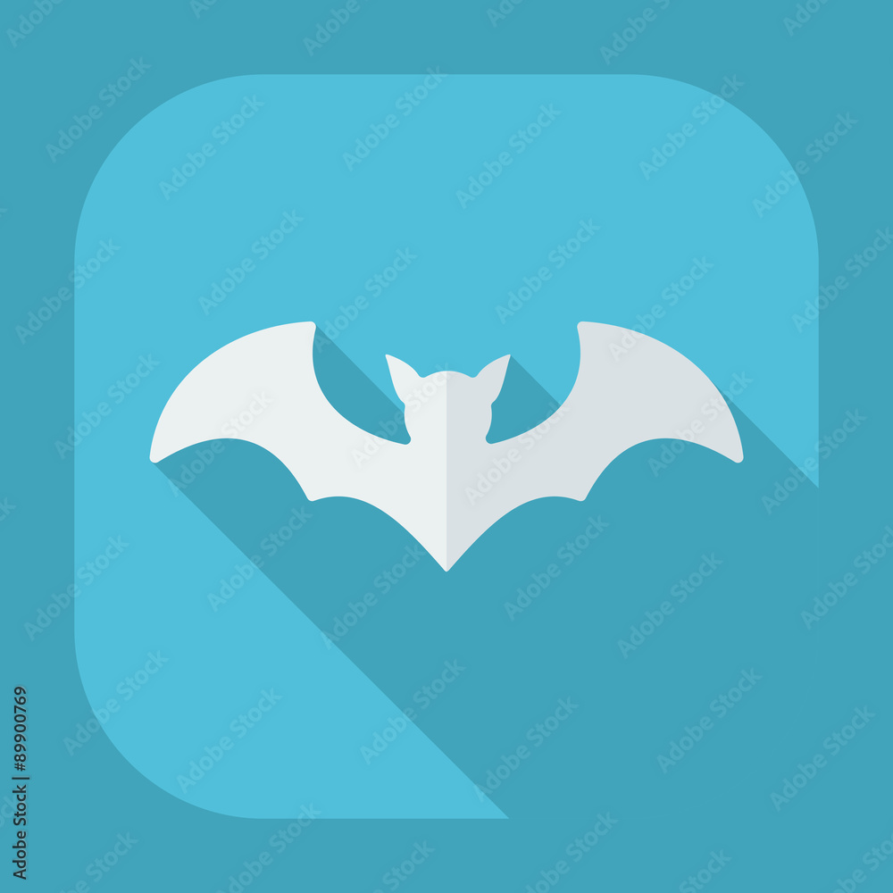 Naklejka premium Flat modern design with shadow bat
