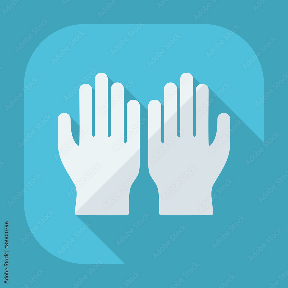 Flat modern design with shadow Islamic hands, prayer Flat modern design with shadow Islamic hands, prayer