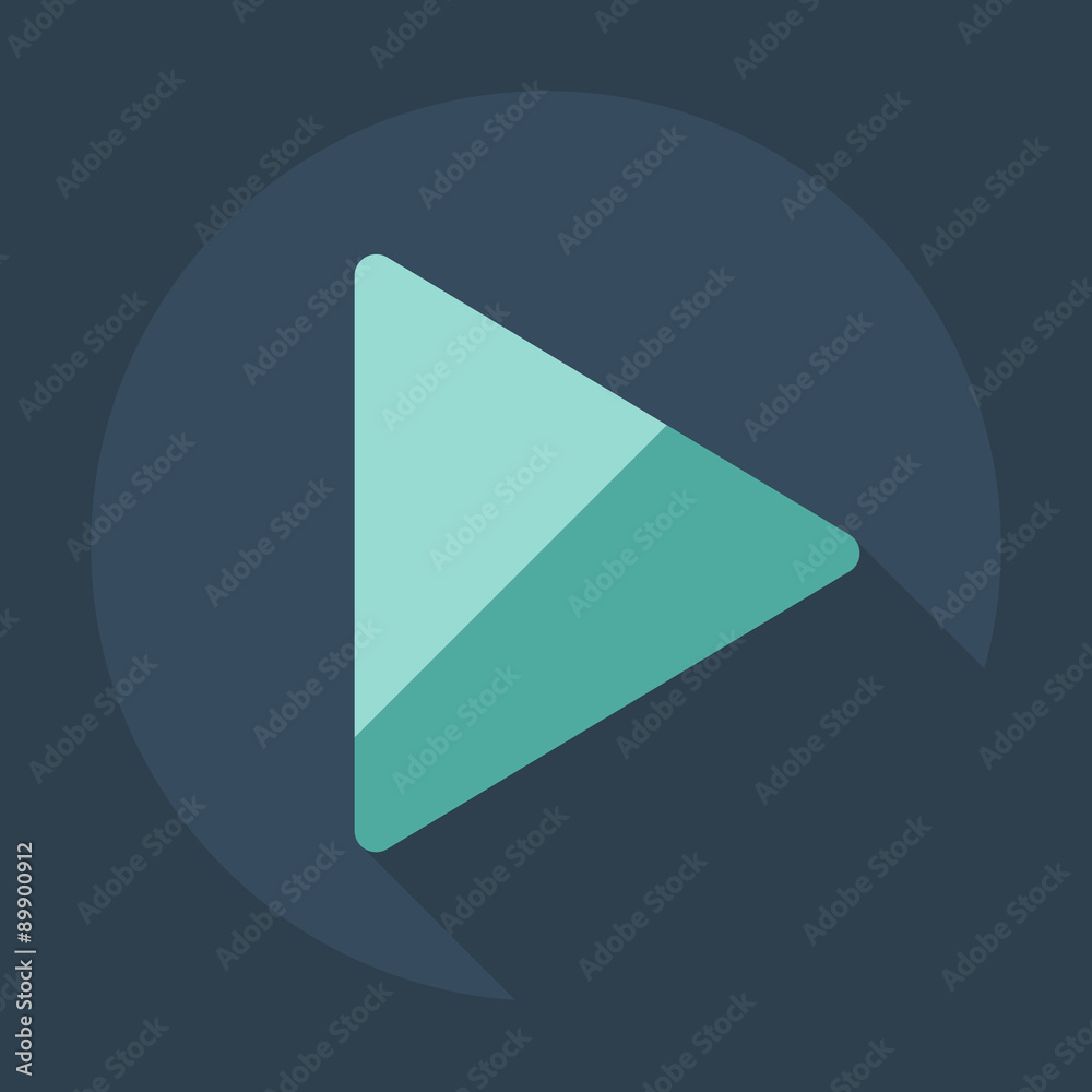 Flat modern design with shadow icon player Flat modern design with shadow icon player