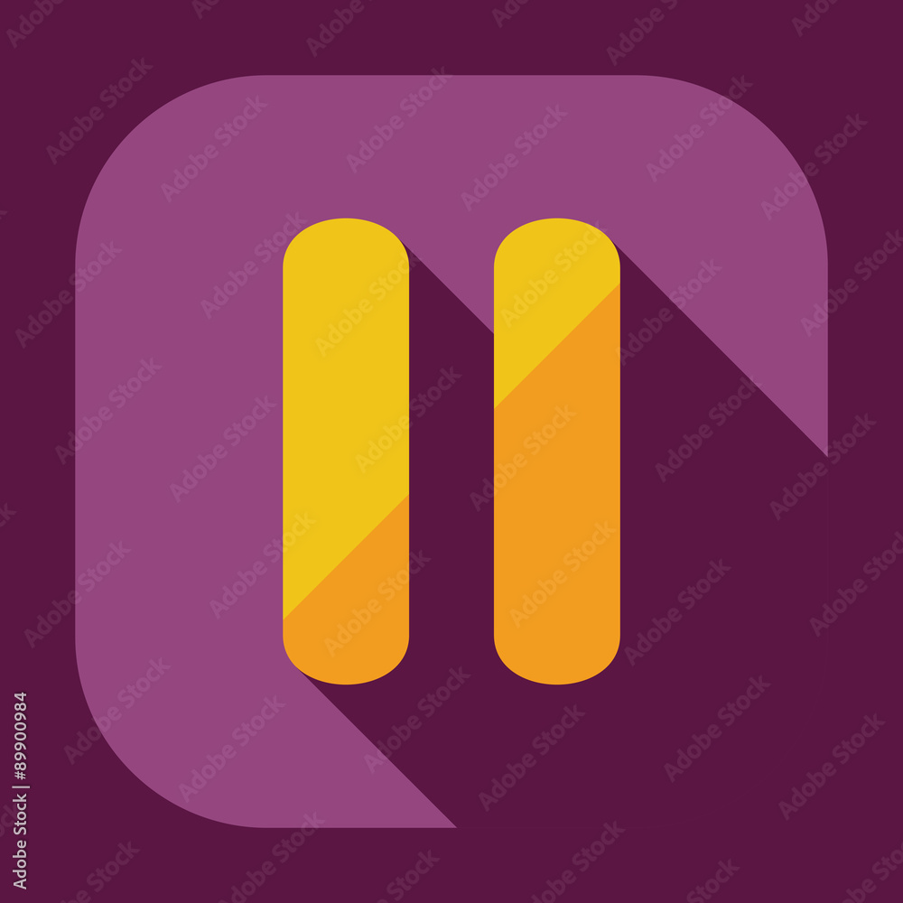 Flat modern design with shadow icon player Flat modern design with shadow icon player