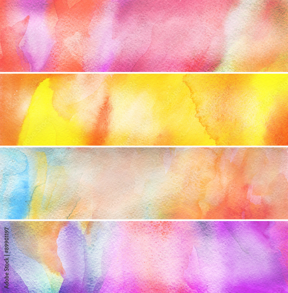 Obraz premium watercolor banners set