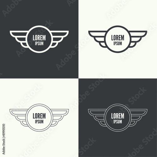 Badge with wings.