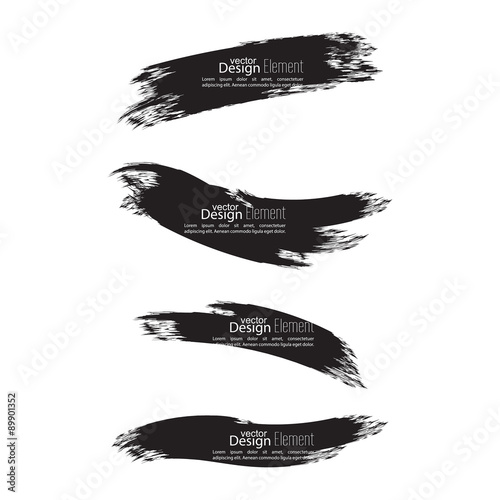 Set of hand drawn smears.