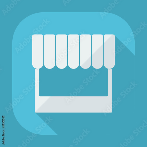 Flat concept, set modern design with shadow marketing sales