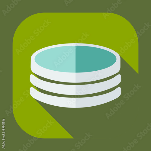 Flat concept, set modern design with shadow marketing sales