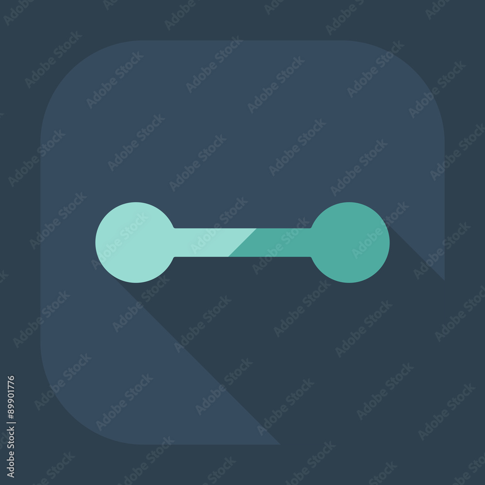 Flat modern design with shadow icon dumbbell Flat modern design with shadow icon dumbbell
