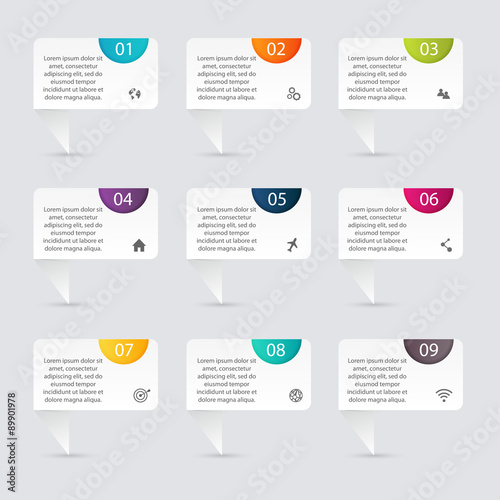 Vector colorful info graphics for your business presentations.