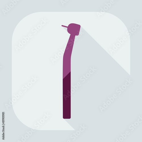 Flat modern design with shadow dentist tool