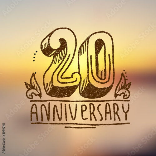 Anniversary sign 20