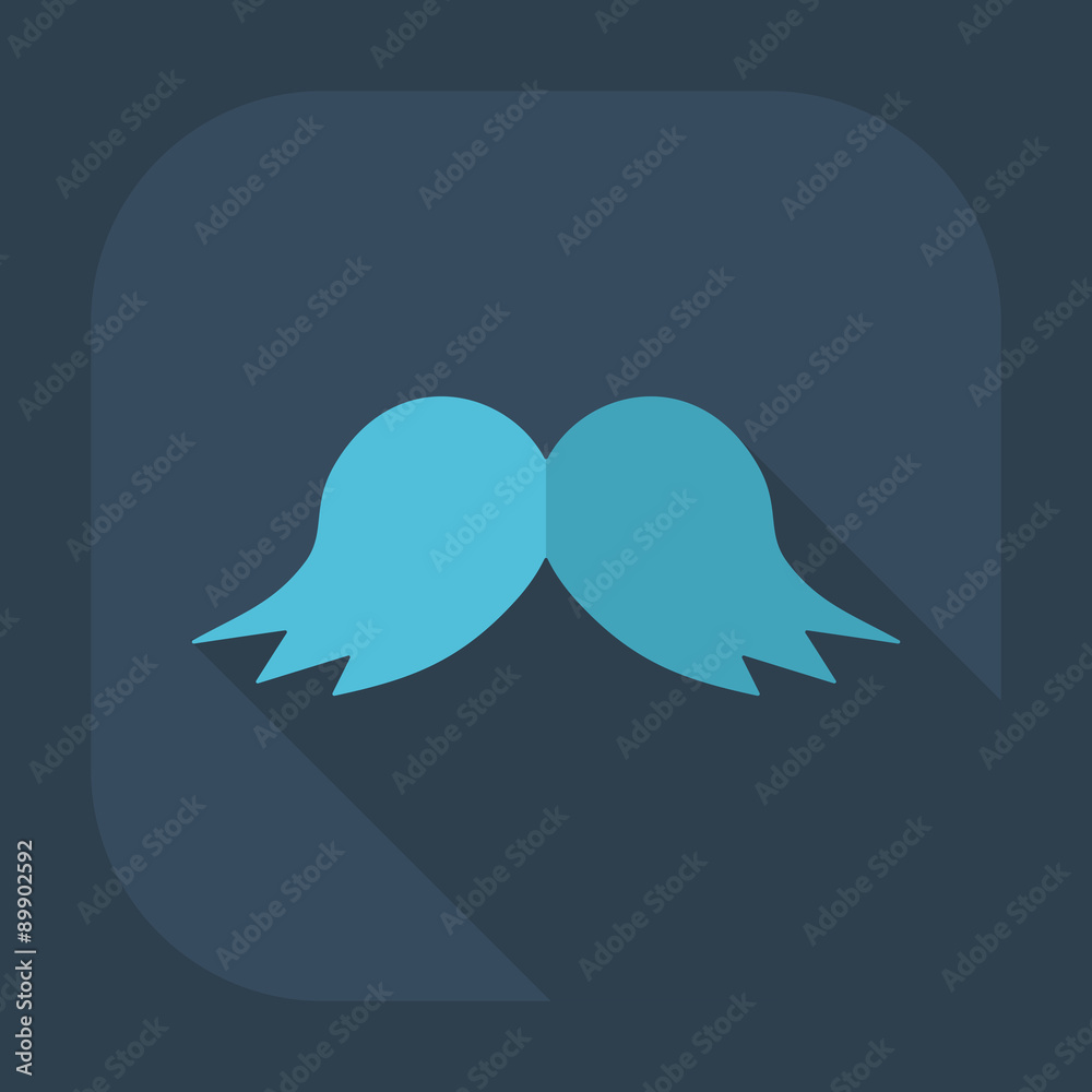 Obraz premium Flat modern design with shadow icon mustache