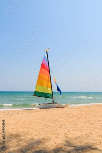 yacht boat on the beach