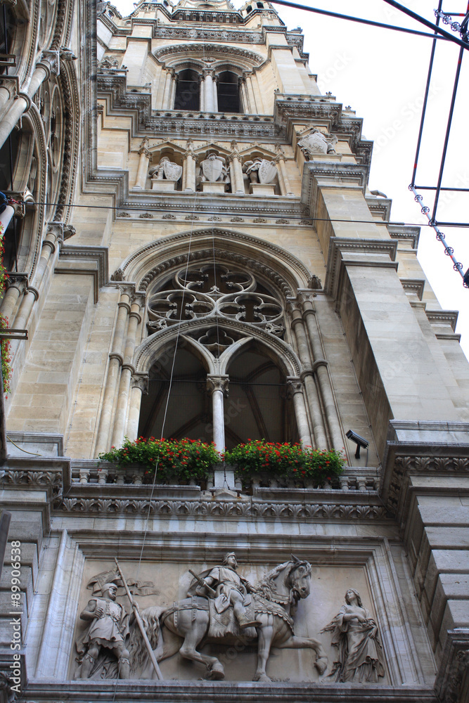 one beautiful detail of The Rathaus (Town Hall) is a building in