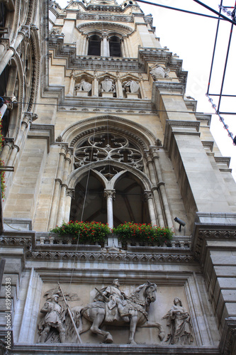 one beautiful detail of The Rathaus (Town Hall) is a building in