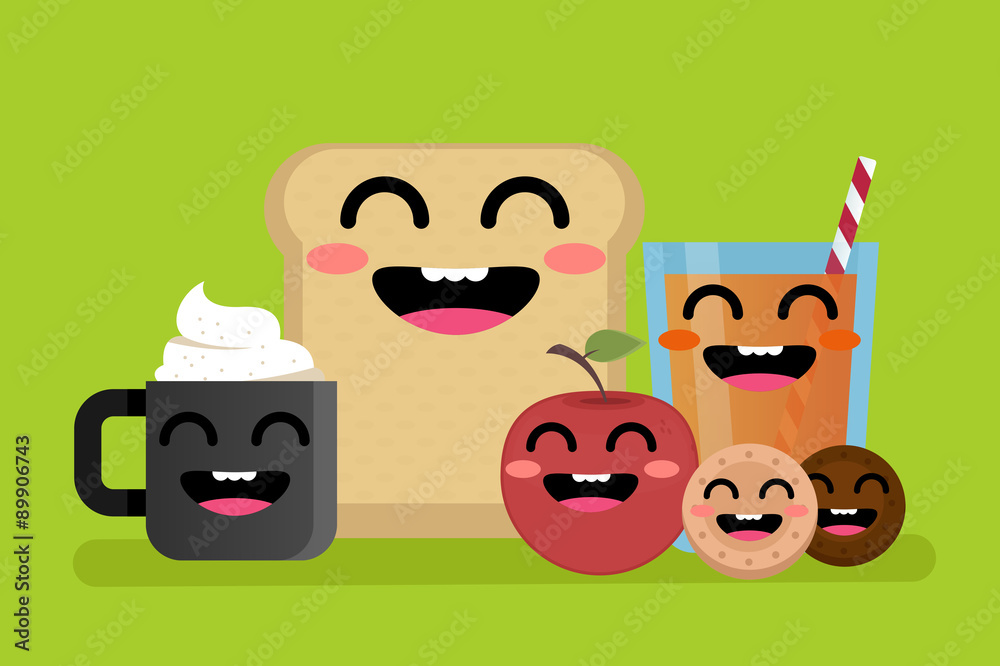 Fototapeta premium Cute food