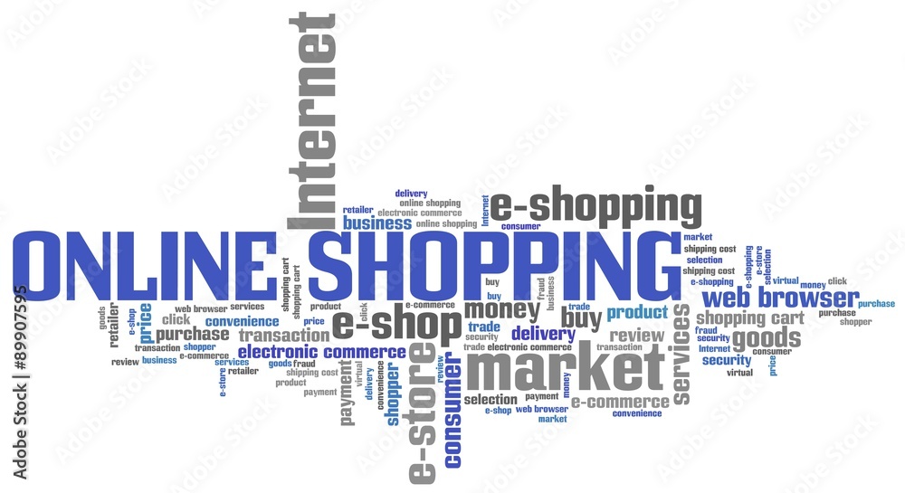 Online shopping - word cloud