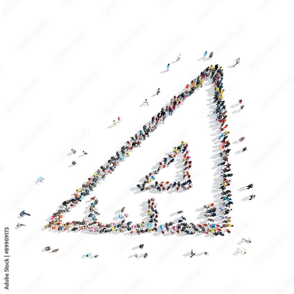 Obraz premium people shape line cartoon