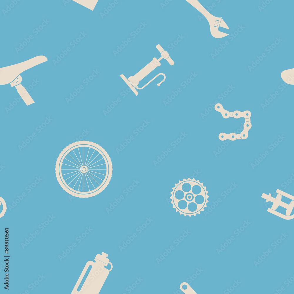 Seamless background with bicycle icons for your design Seamless background with bicycle icons for your design