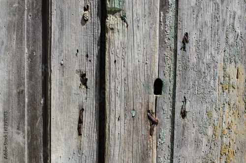 detail Old wooden door with no lock