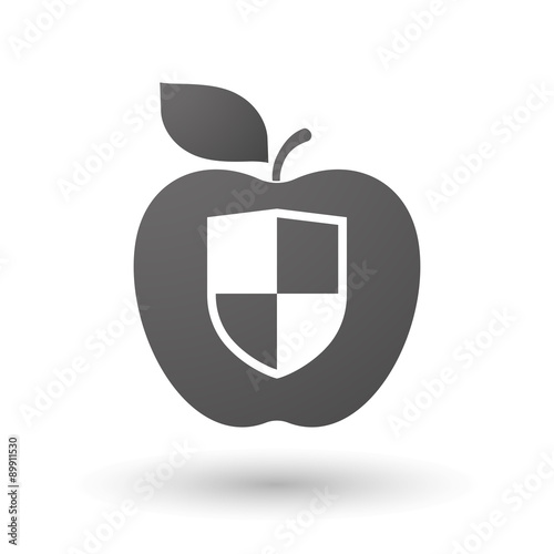 Apple icon with a shield