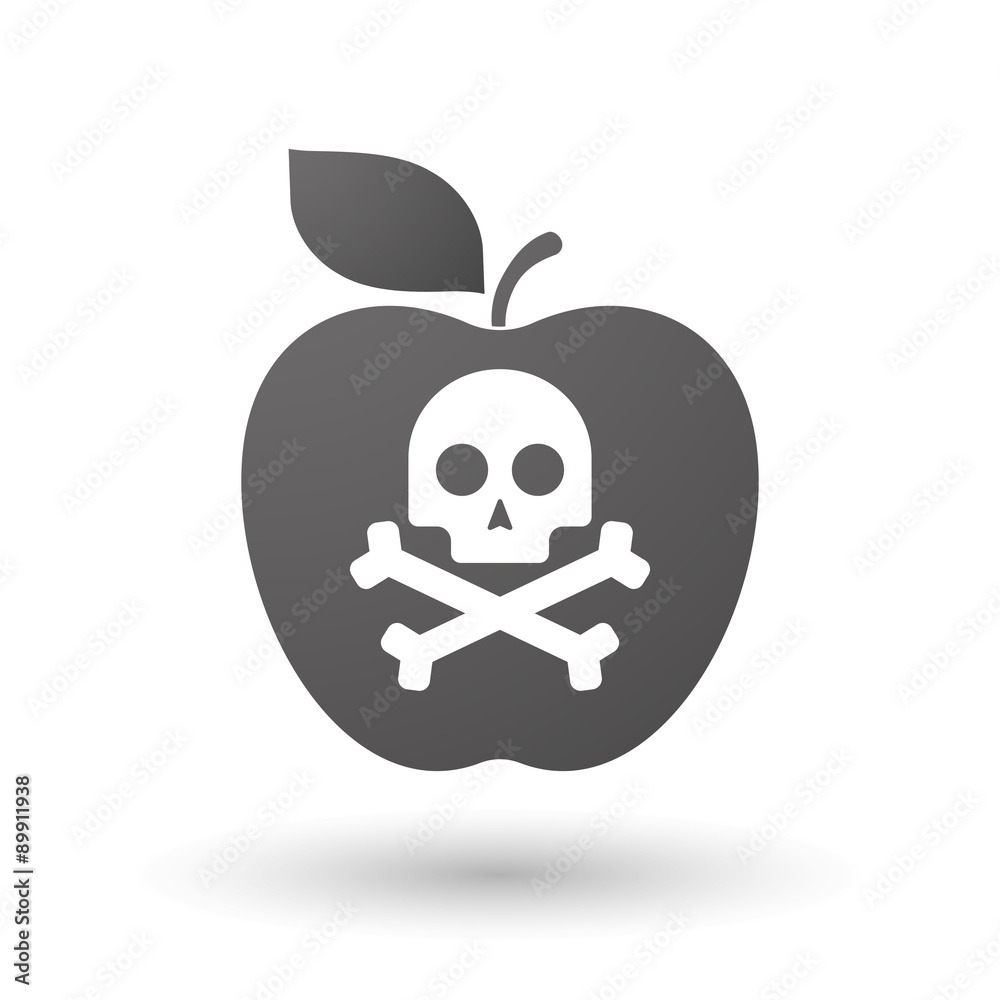 Apple icon with a skull Apple icon with a skull