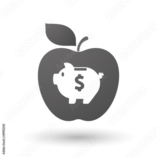 Apple icon with a piggy bank