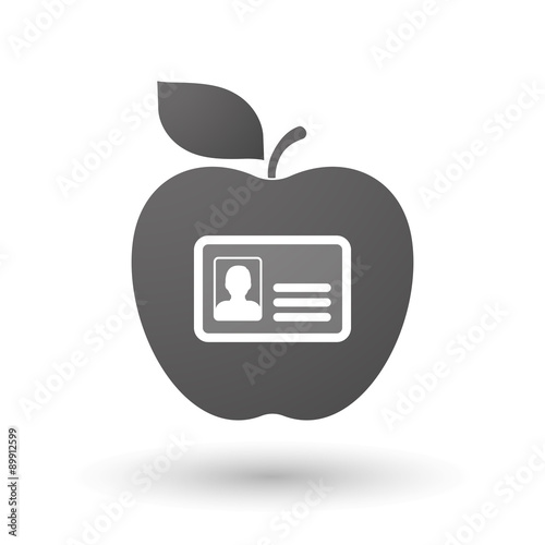 Apple icon with an id card