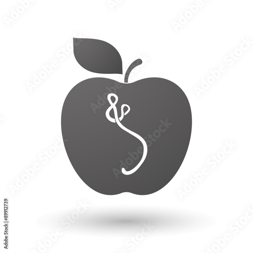 Apple icon with  an ebola sign