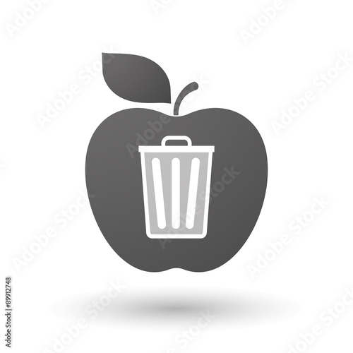 Apple icon with a trash can