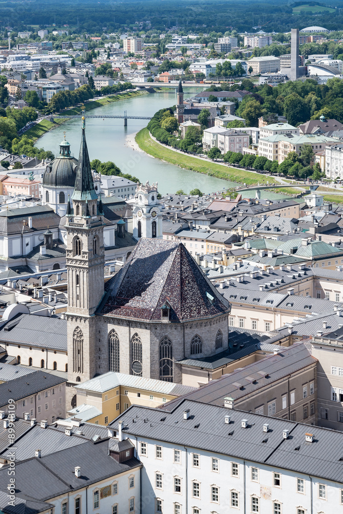 View from the Hohensalzburg Castle ,Salzburg, Austria
