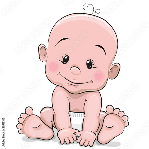 Cute cartoon baby boy