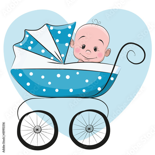 Cute cartoon baby boy