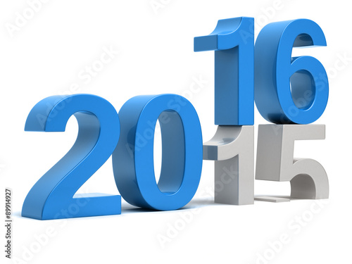 2016 New year change concept