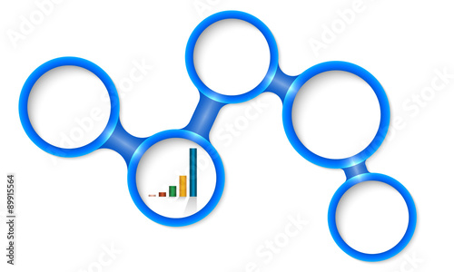 Abstract circular frames for your text and graph