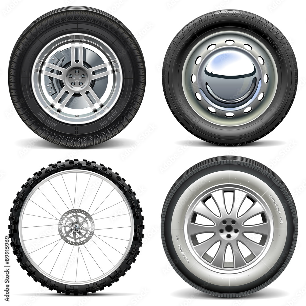 Obraz premium Vector Vehicle Wheels