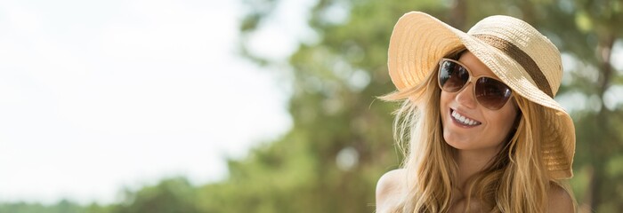 Girl in summer hat