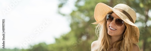 Girl in summer hat