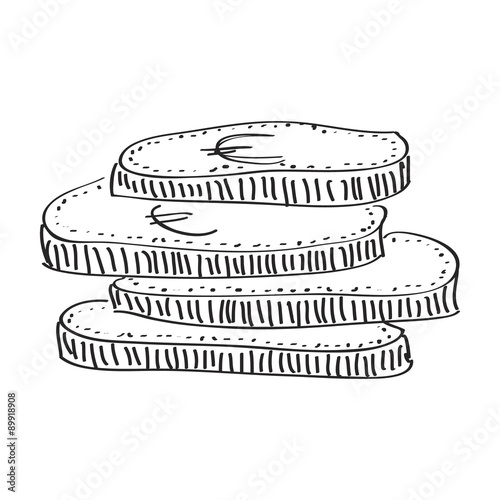 Simple doodle of a pile of coins