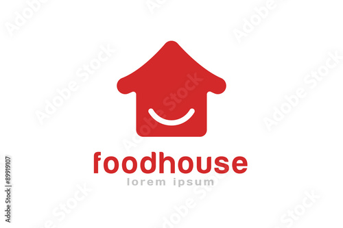 Chinese or japanese fast food restaurant silhouette. Chef logo