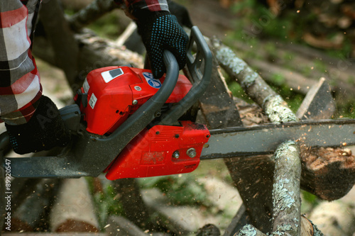 Wallpaper Mural chop wood Chainsaw Torontodigital.ca