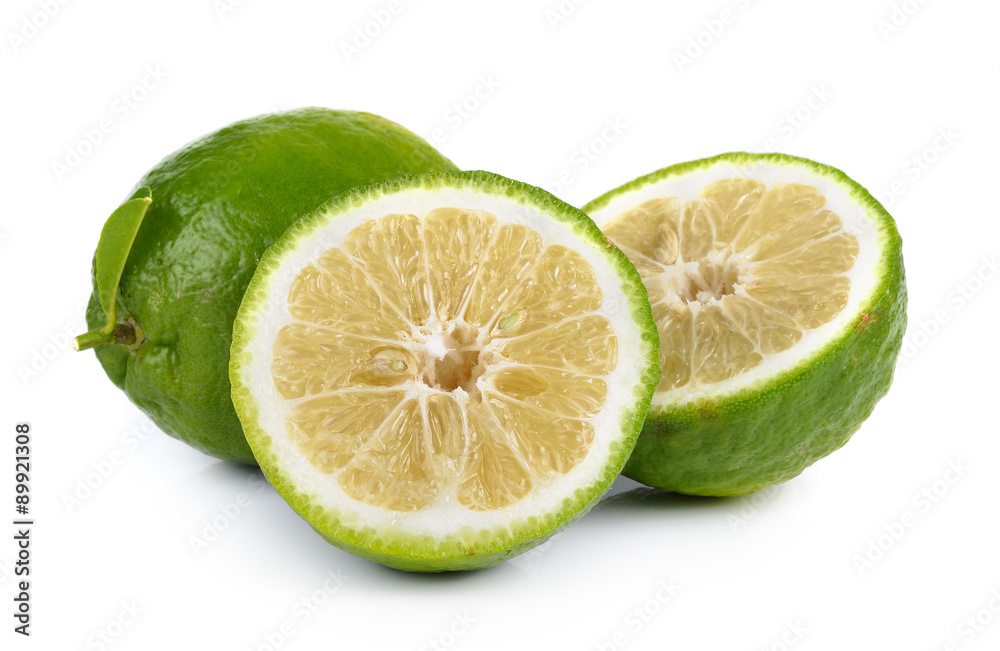 Citrus medica Linn on white background