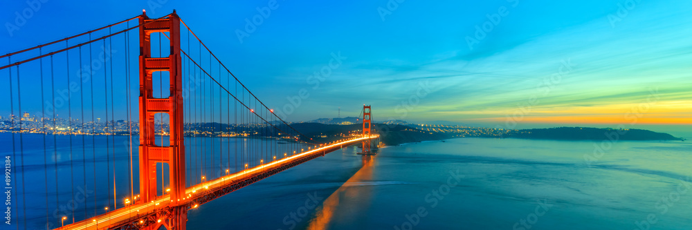 Golden Gate Bridge, San Francisco California - obrazy, fototapety, plakaty 