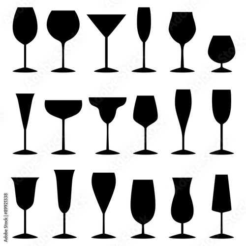 Set of glasses, vector illustration