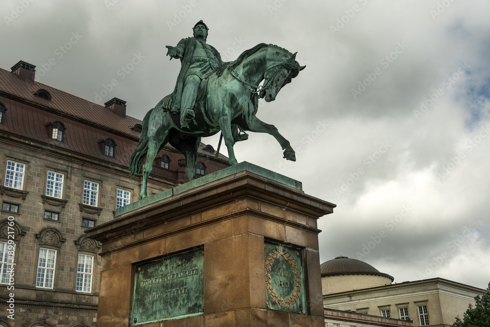 equestrian statue of King Frederik VII in Copenhagen