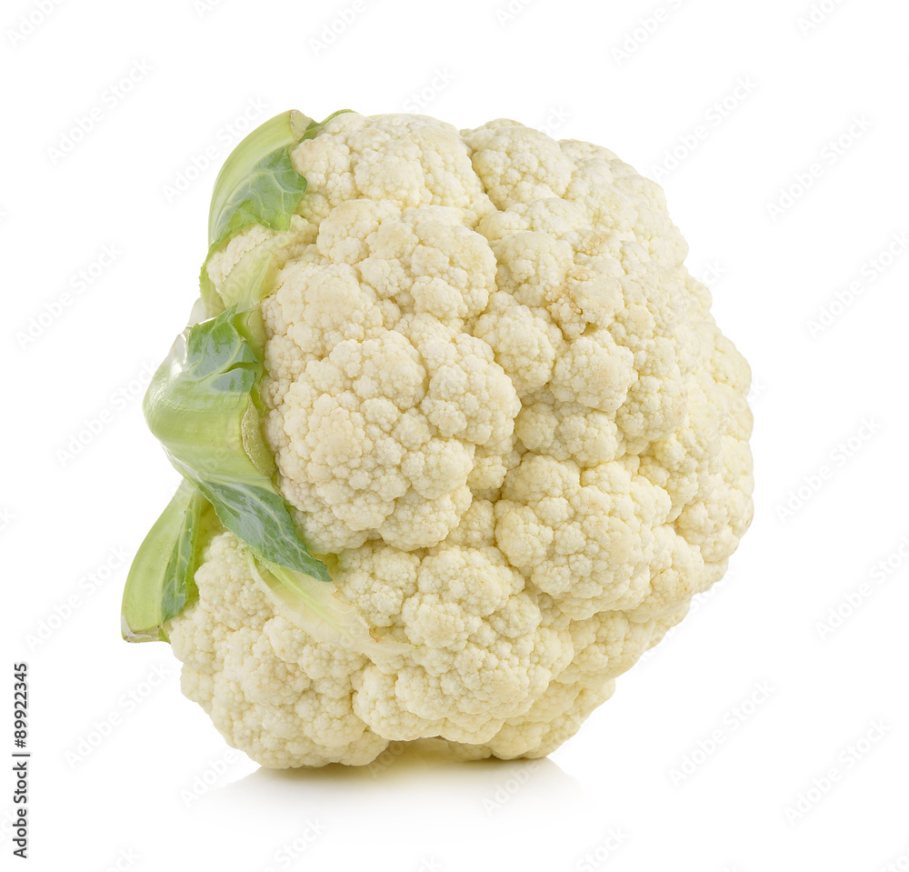 fresh cauliflower on white background fresh cauliflower on white background