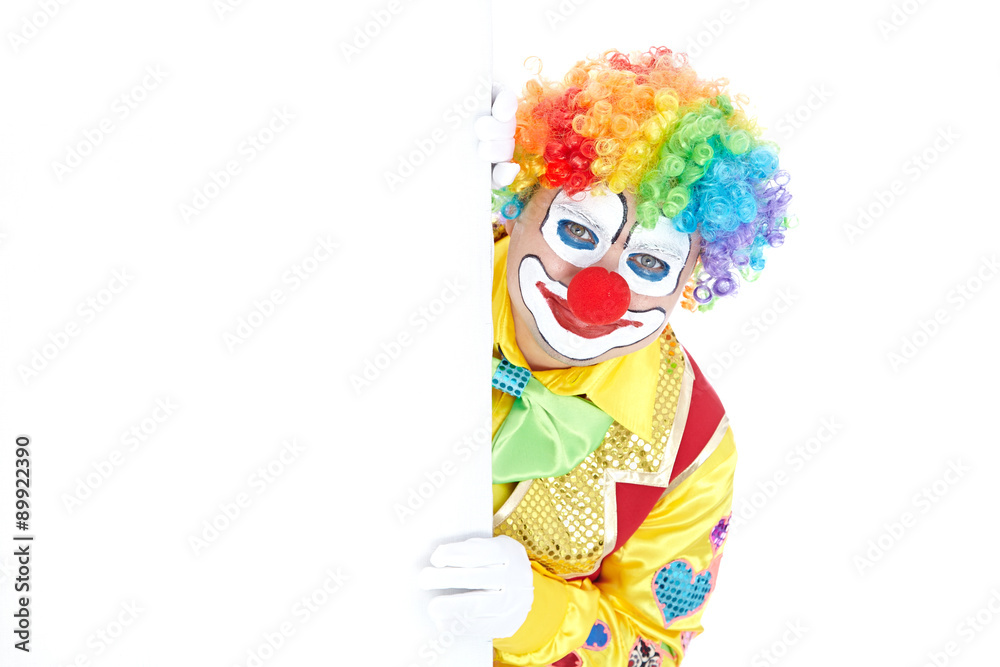 Portrait of a clown isolated on white background Portrait of a clown isolated on white background