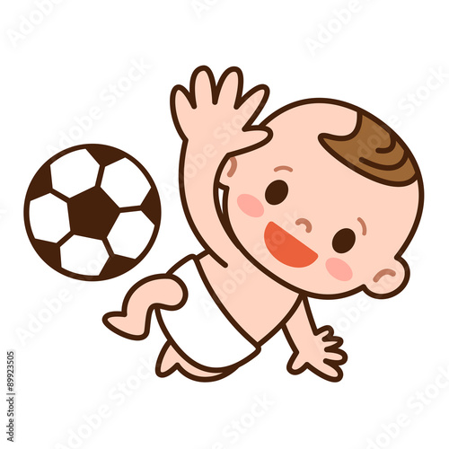 サッカーボールと赤ちゃん