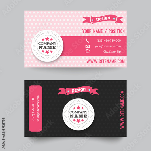 Business card template design. Vector illustration