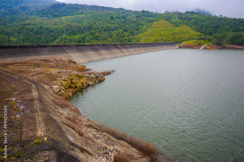 La fortuna Dam in Panama by an artificial lake La fortuna Dam in Panama by an artificial lake
