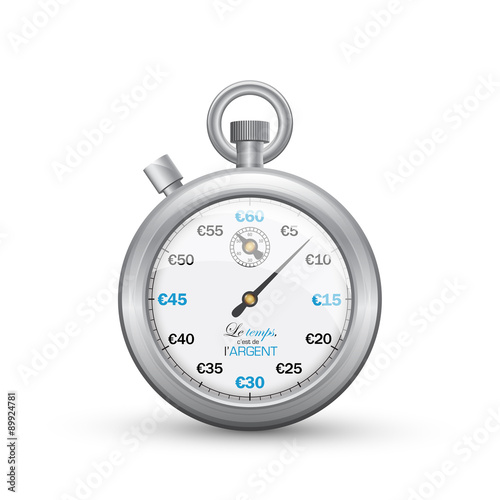 “Le temps, c'est de l'argent” avec chronomètre