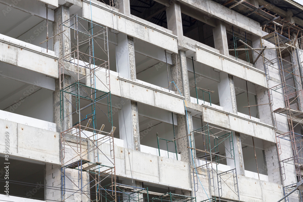 The construction site building hight scool